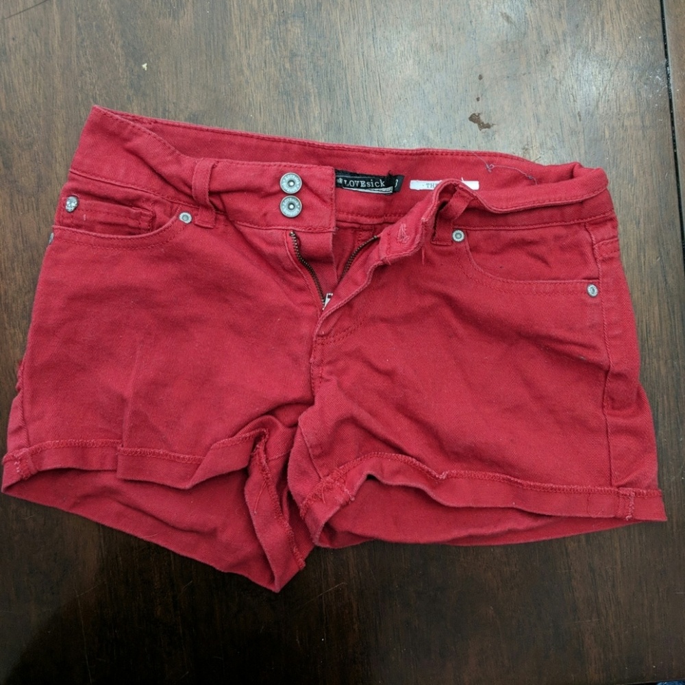 Red shorts